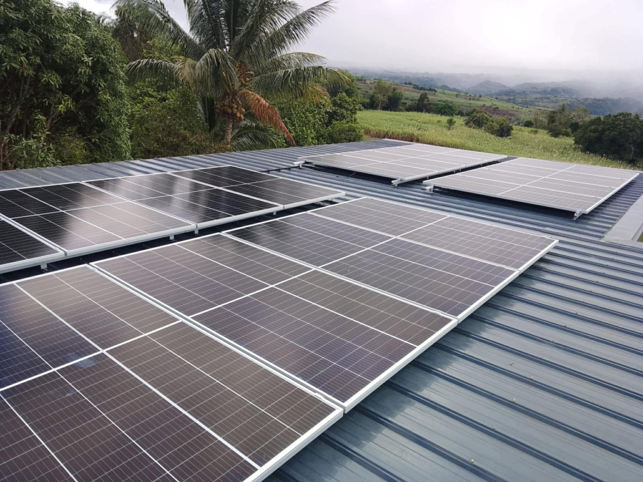 Roof-mounted 16k VA installation in progress